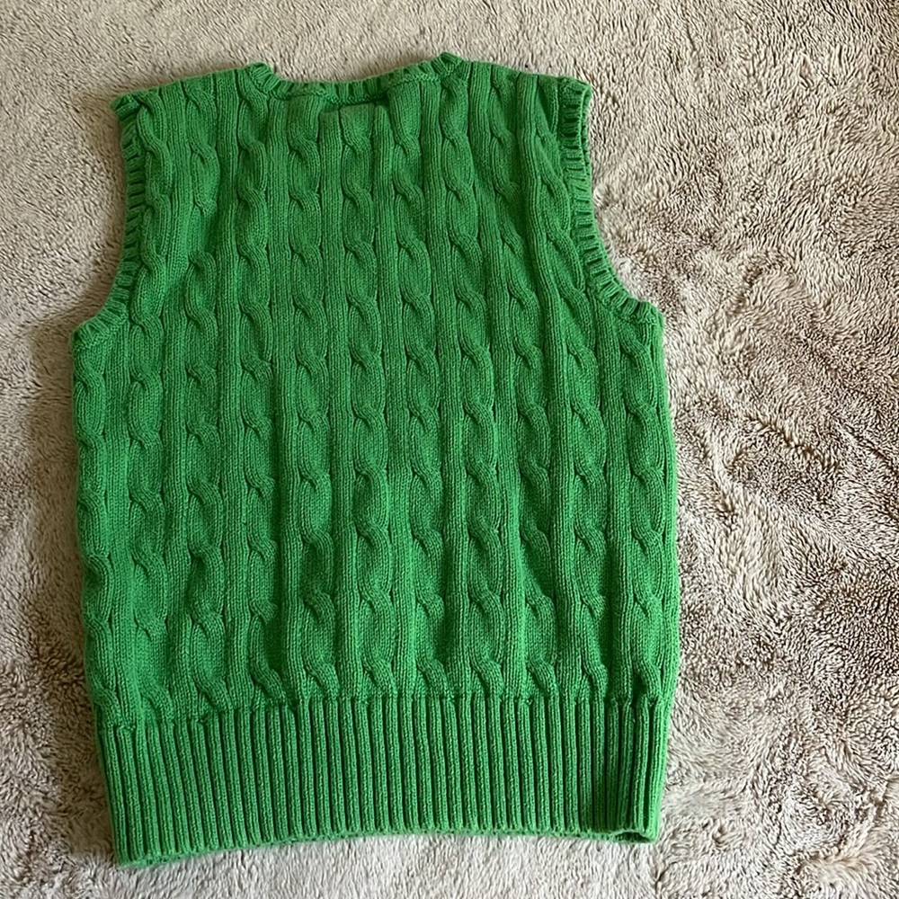 Polo by Ralph Lauren kids green cable vest - Picture 3 of 3